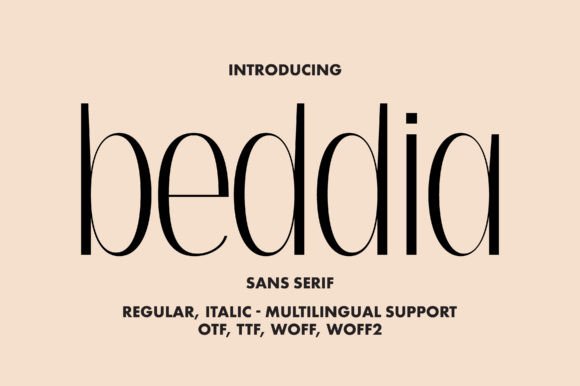 Beddia: A Refined Sans Serif Typeface for Editorial Design