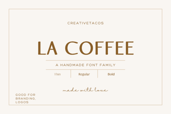 La Coffee: A Fresh Sans Serif for Modern Branding