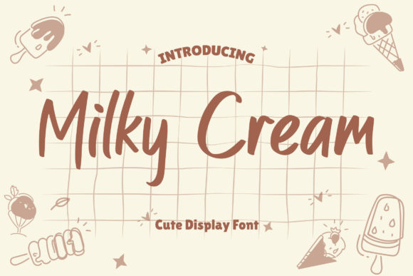 Milky Cream: A Playful Script Typeface for Editorial Design