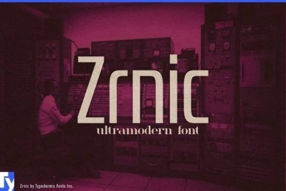 Zrnic Font: A Boxy Typeface for Bold Handmade Brands